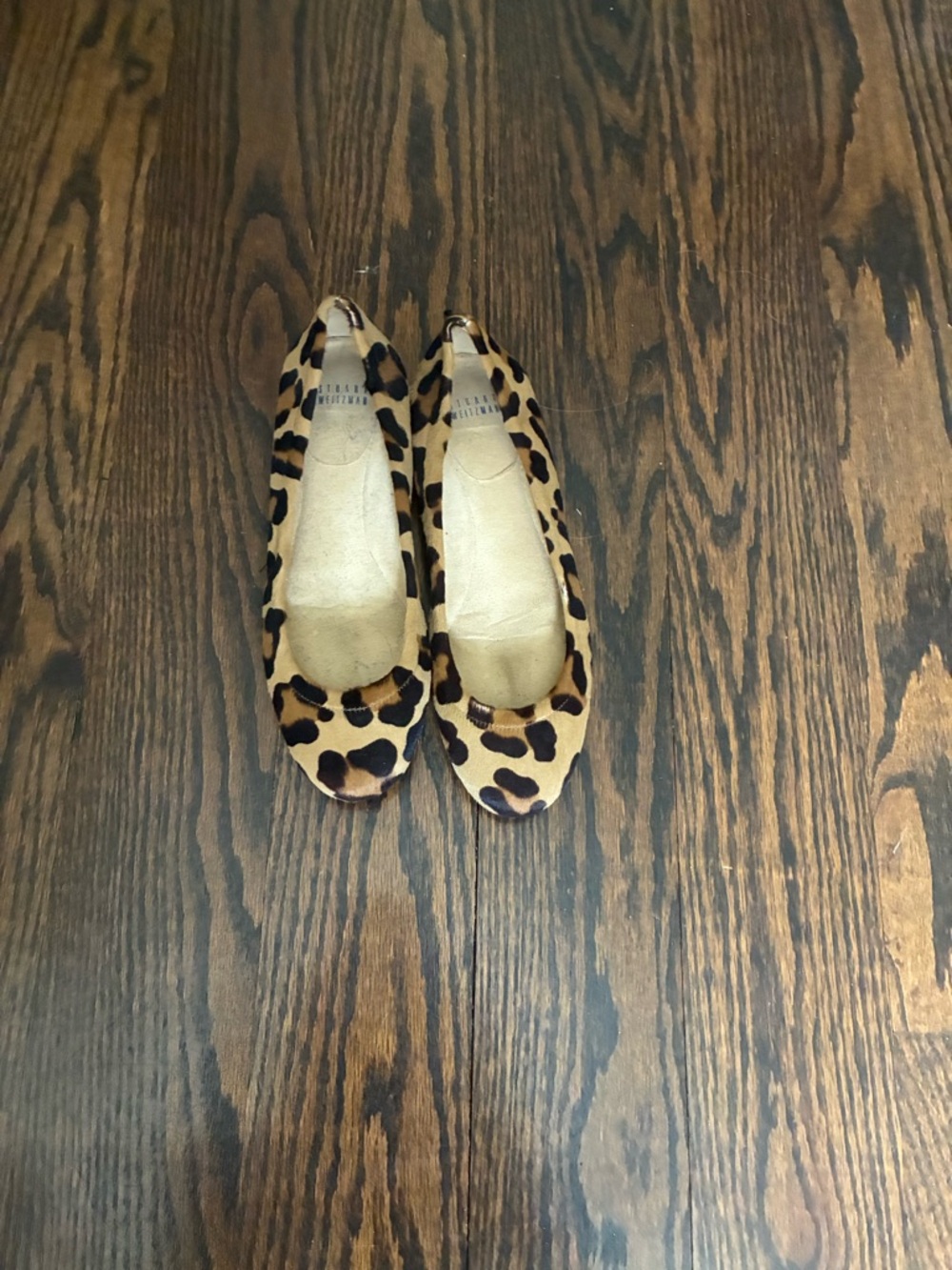 Stuart Weitzman pony- haired Leopard Print Ballet Flats - Women